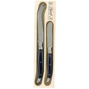 Debutant Cheese Knife Set, Black