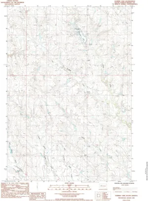 Durkee Lake SD topo map, 1:24000 Scale, 7.5 X 7.5 Minute, Historical, 1983, Updated 1984, 26.7 x 22 in