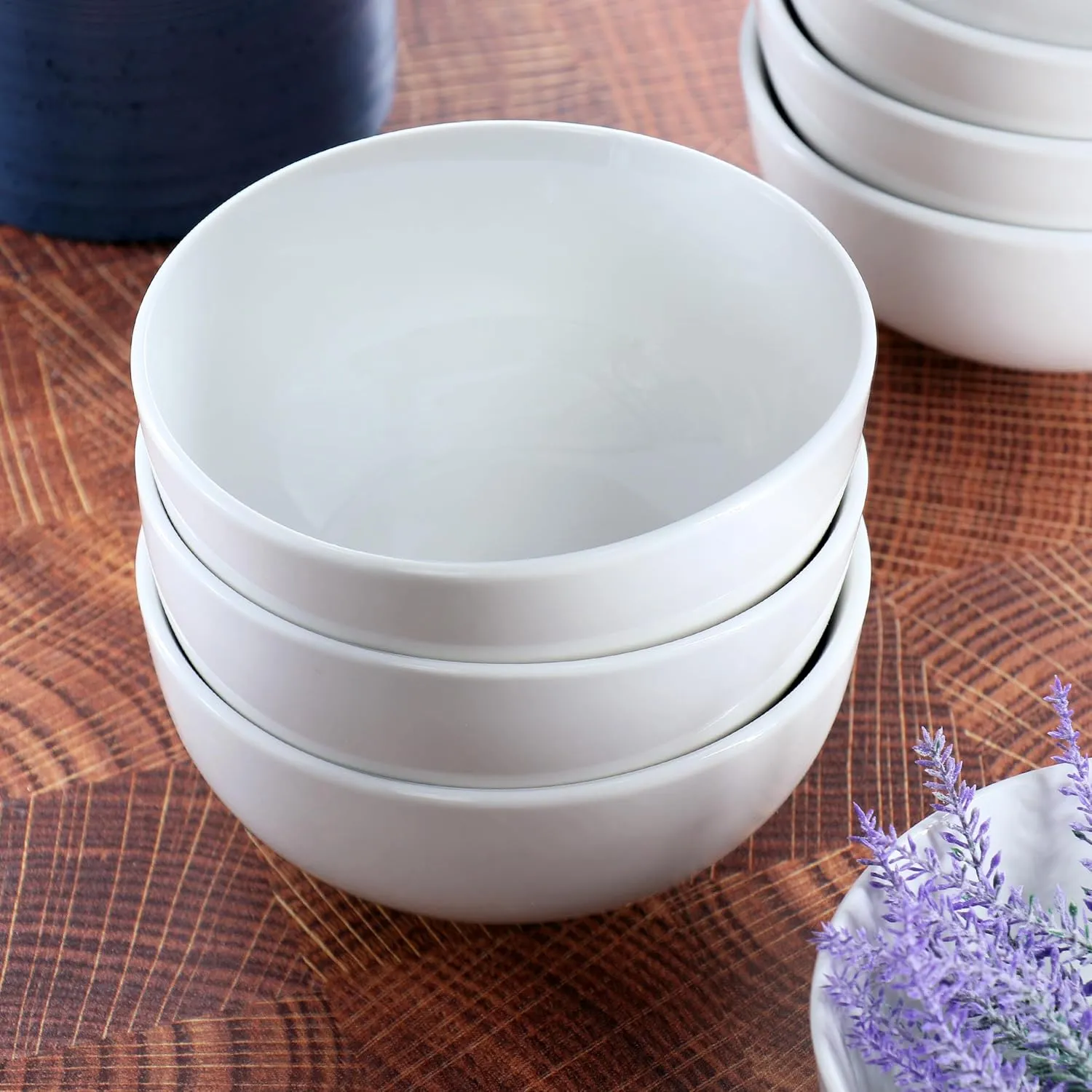 Elama Professional Kitchen 12 Piece Porcelain Dinnerware/Tableware Set (Bowl White)
