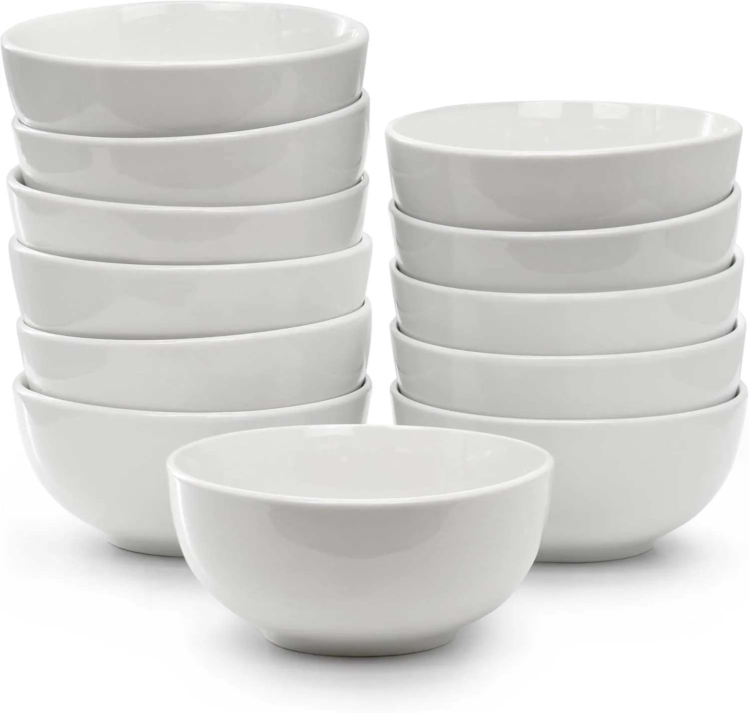 Elama Professional Kitchen 12 Piece Porcelain Dinnerware/Tableware Set (Bowl White)