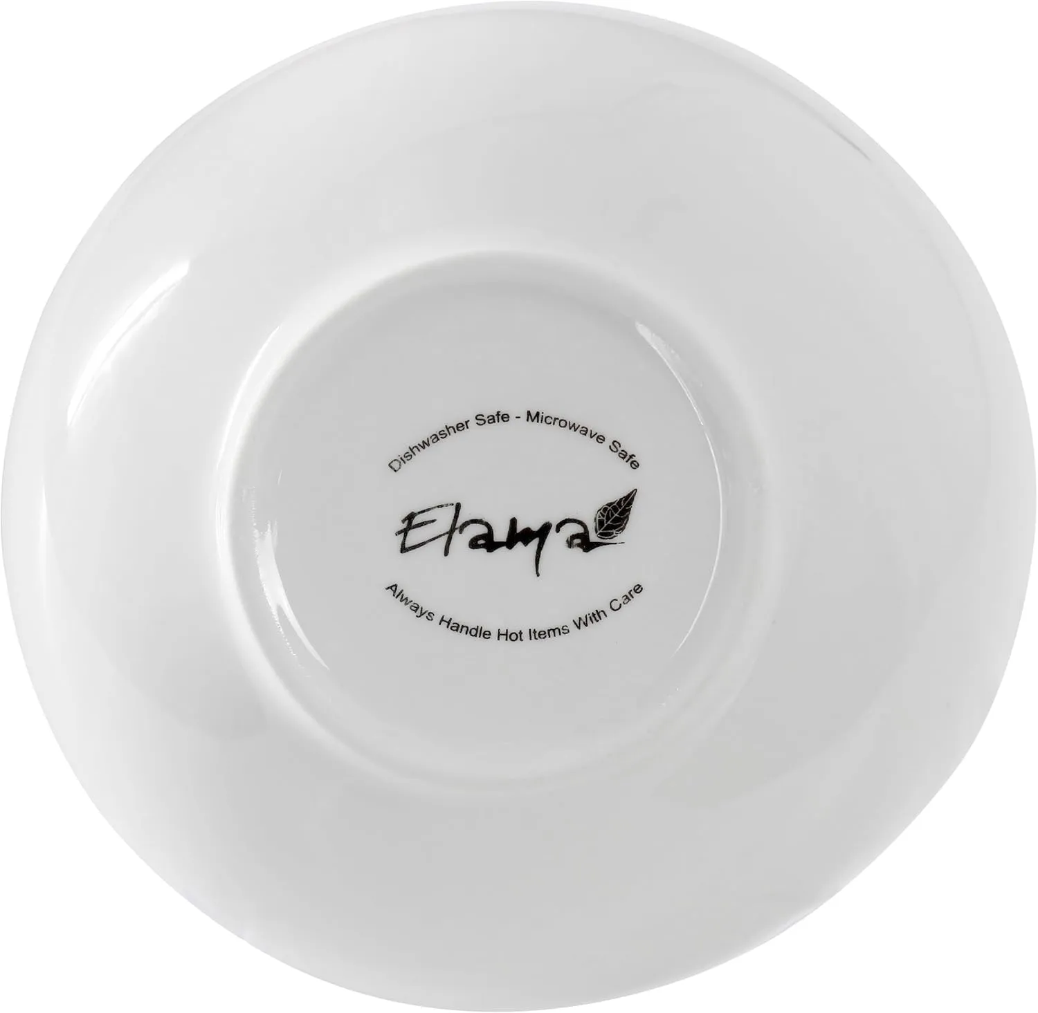 Elama Professional Kitchen 12 Piece Porcelain Dinnerware/Tableware Set (Bowl White)