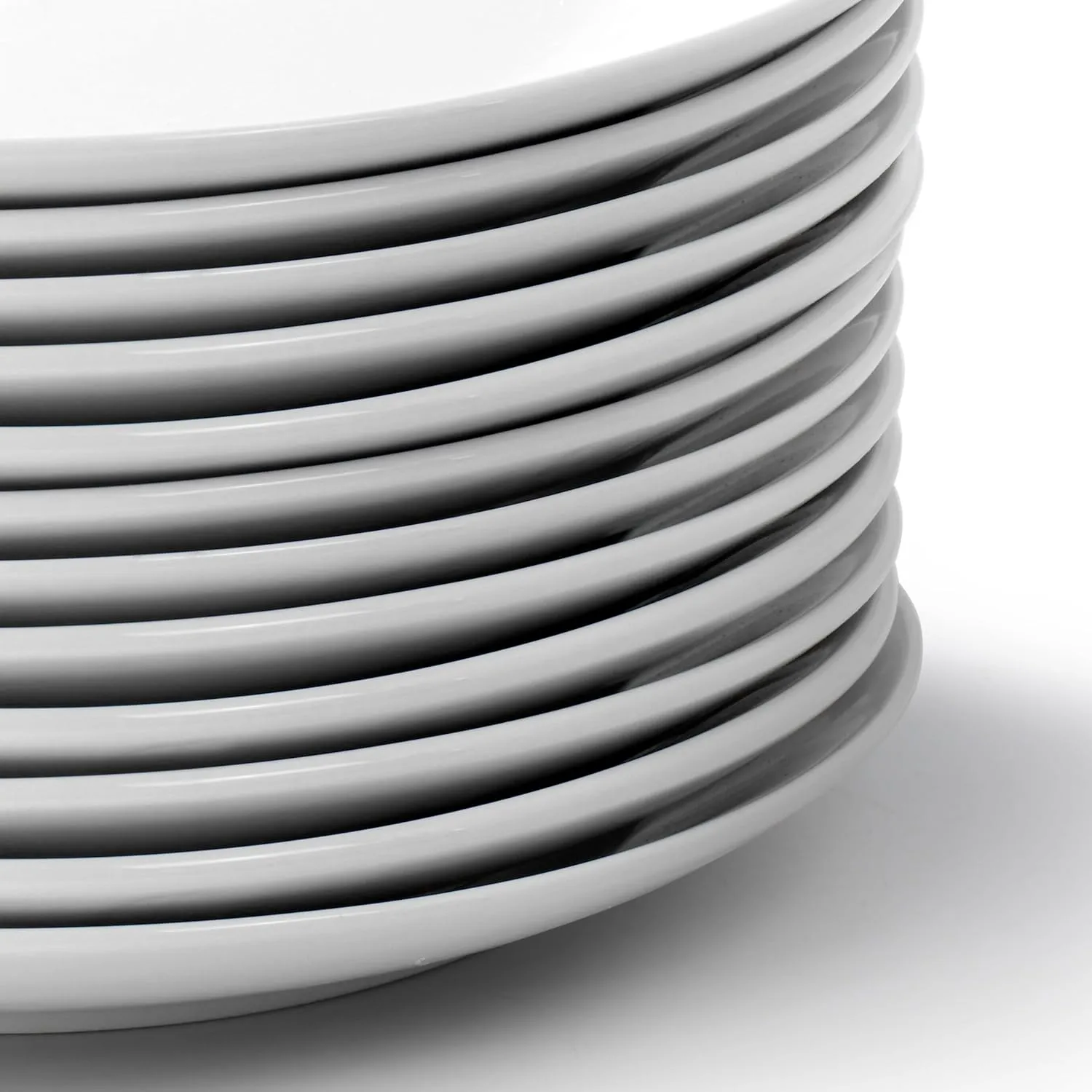 Elama Professional Kitchen 12 Piece Porcelain Dinnerware/Tableware Set (Round Salad/Dessert Plate White)