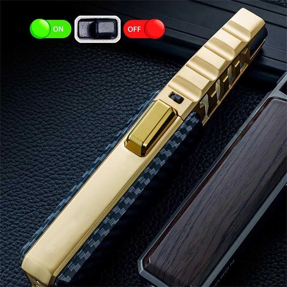 Electric Lighter,Rechargeable Plasma Lighter | Windproof, Waterproof, Adjustable Flame for BBQ & Outdoor Use - Camping & Hiking (Wood Grain)