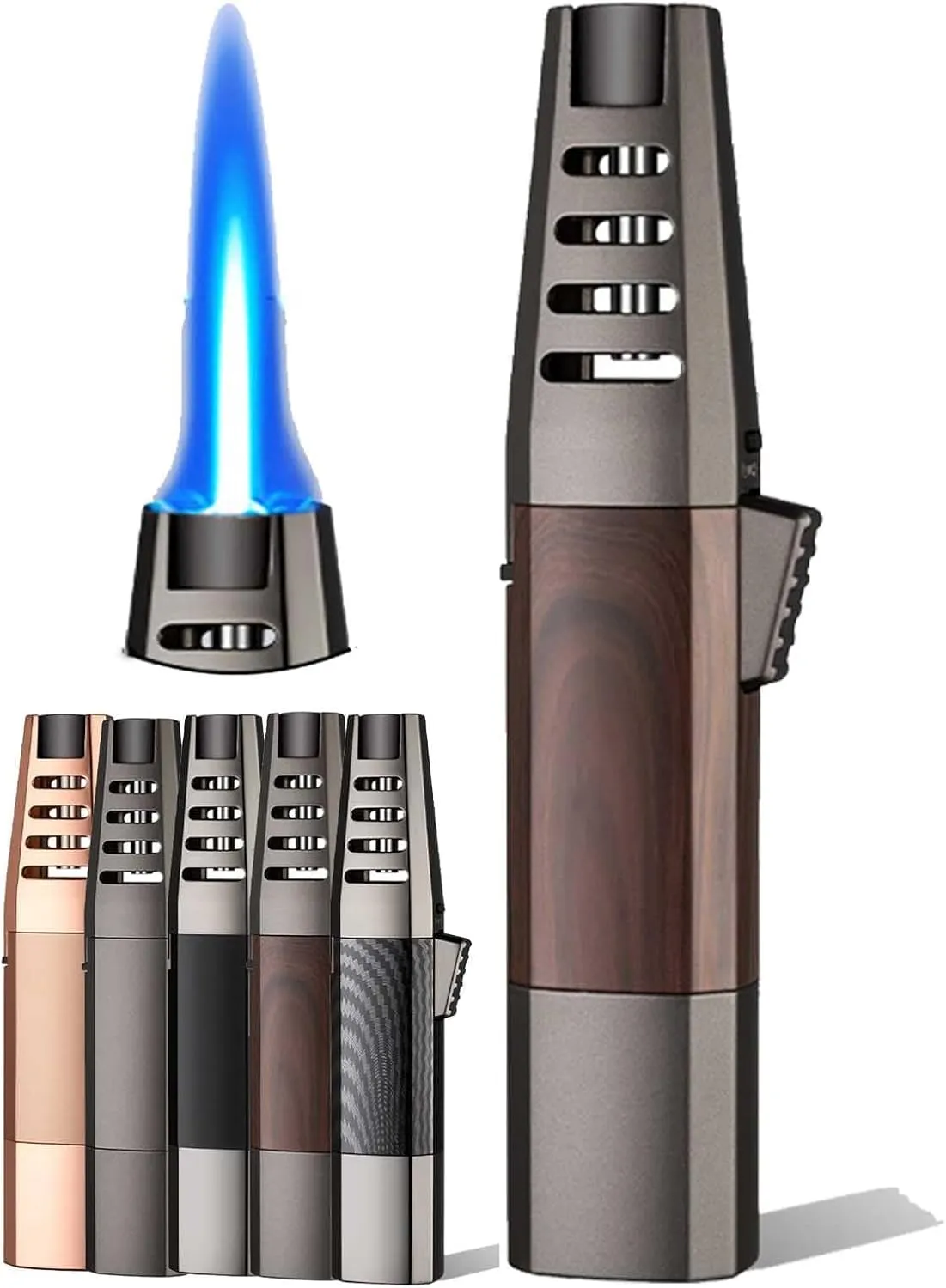 Electric Lighter,Rechargeable Plasma Lighter | Windproof, Waterproof, Adjustable Flame for BBQ & Outdoor Use - Camping & Hiking (Wood Grain)