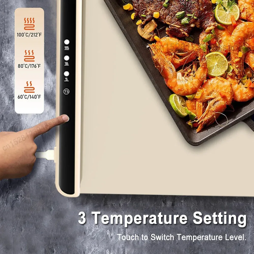 Electric Warming Tray – 3 Heat Modes