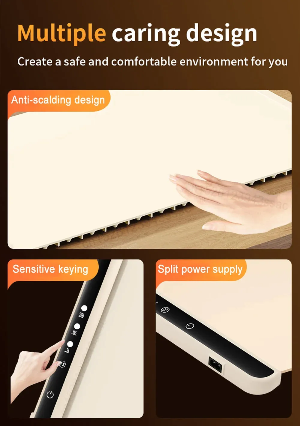 Electric Warming Tray – 3 Heat Modes