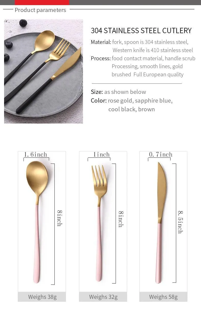 Elegant Stainless Steel Tableware Set - Premium Dining Flatware