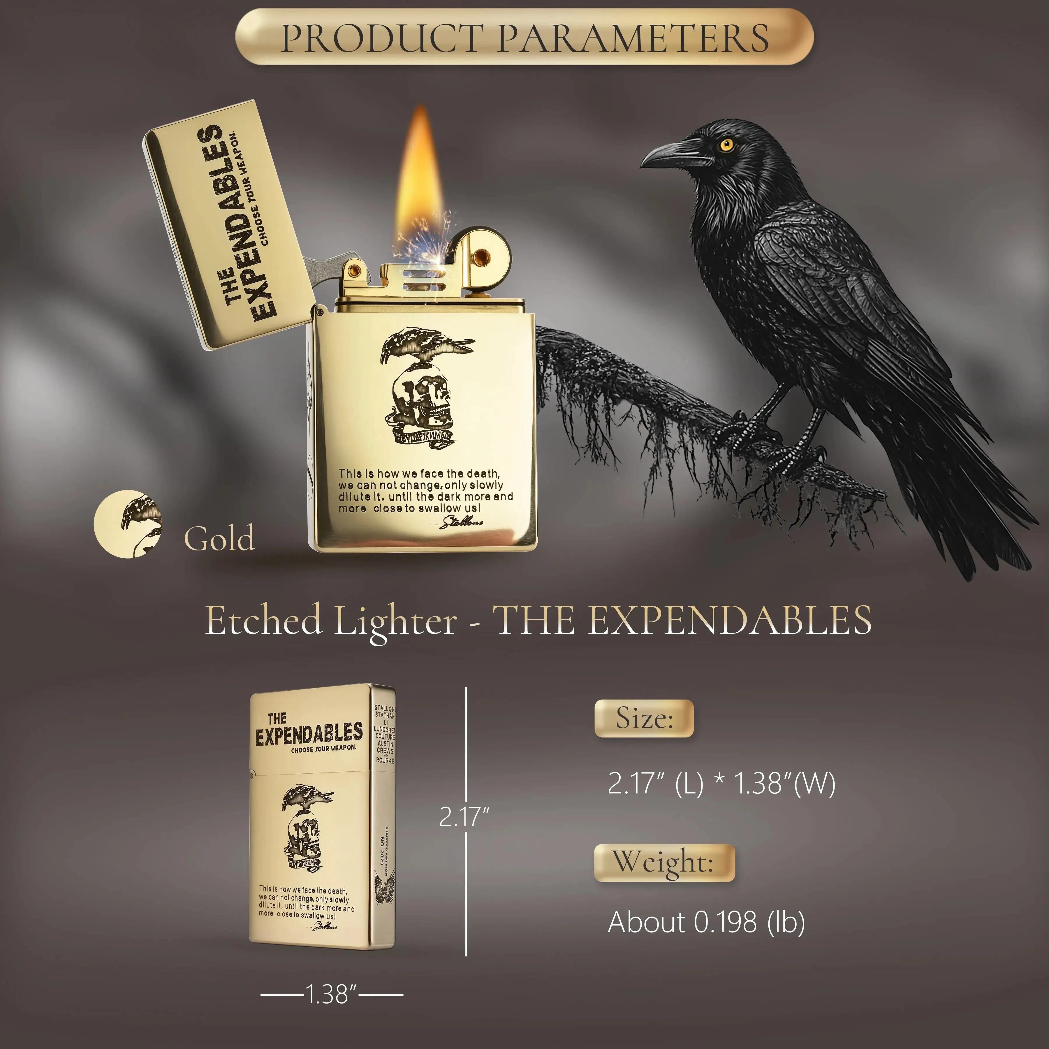 Etched Lighter - THE EXPENDABLES