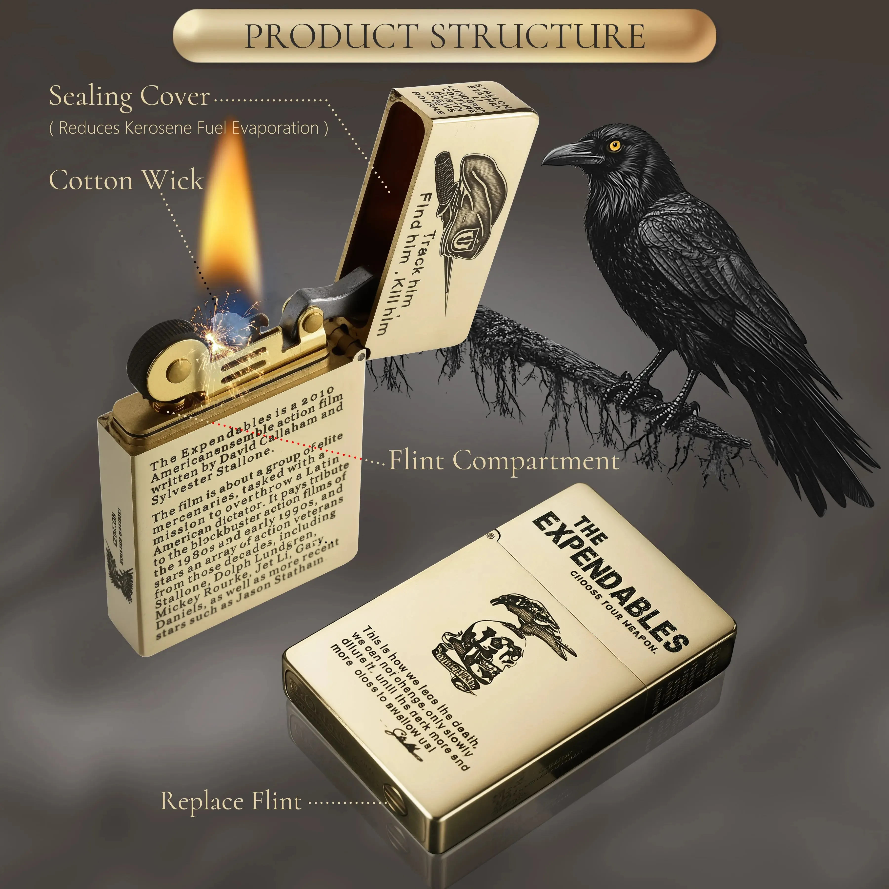 Etched Lighter - THE EXPENDABLES