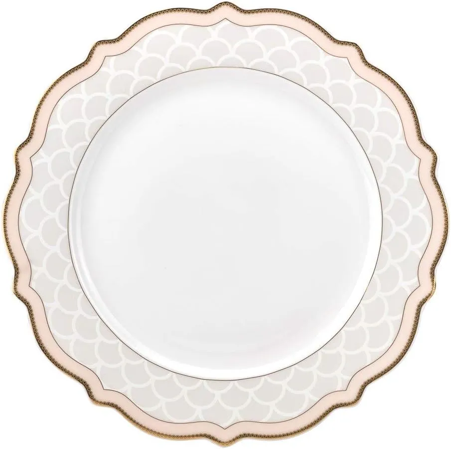 Euro Porcelain 57-pc Banquet Dinnerware Set, Luxury Bone China Tableware, Service for 8 (6664G) 6664-20