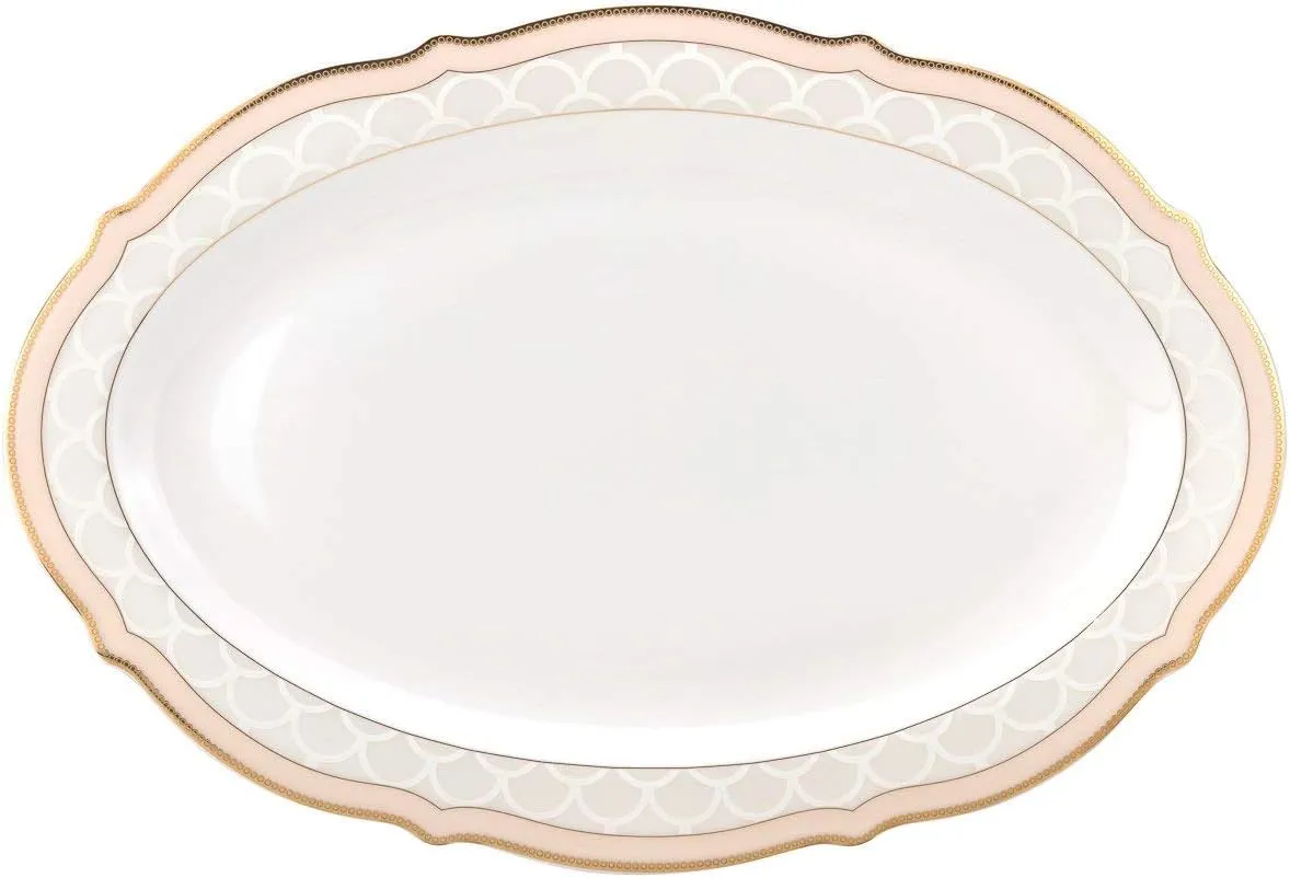 Euro Porcelain 57-pc Banquet Dinnerware Set, Luxury Bone China Tableware, Service for 8 (6664G) 6664-20