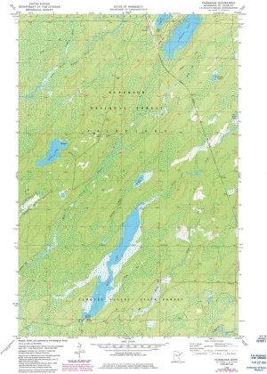 Fairbanks MN topo map, 1:24000 Scale, 7.5 X 7.5 Minute, Historical, 1982, Updated 1985, 27.23 x 21.53 in