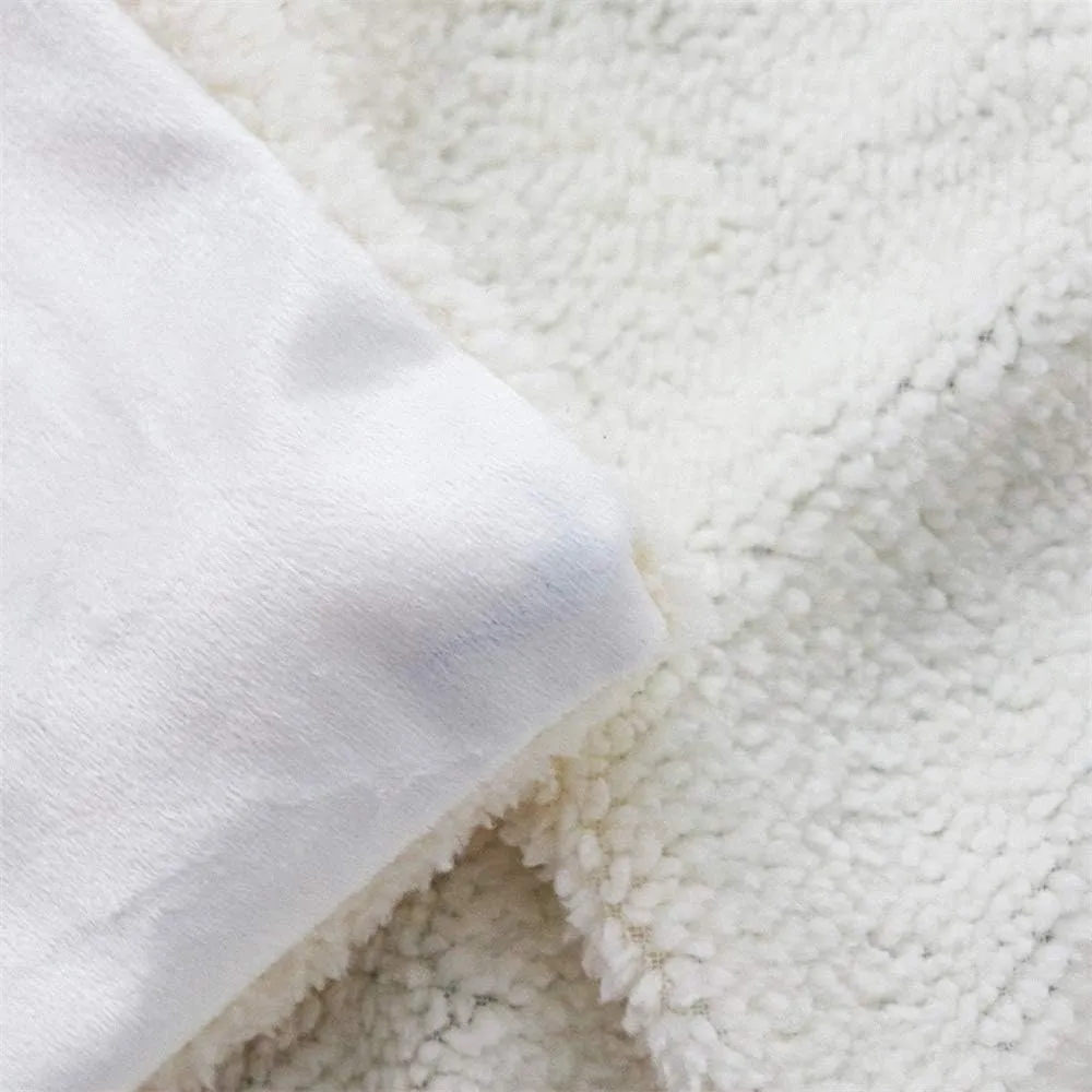 Feelyou Bat Fuzzy Throw Blanket Soft Fluffy Fleece Blankets Black and White Microfuber Plush Blankets 30"x40"