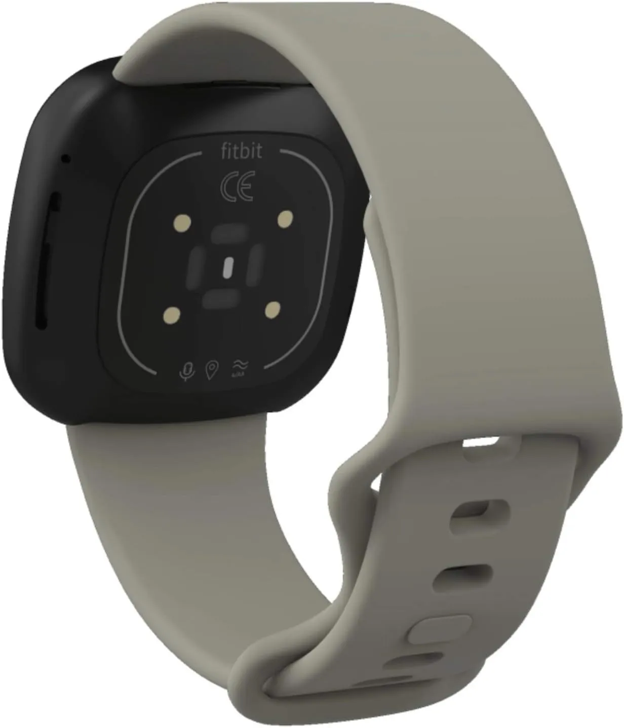 Fitbit Versa 3 Watch Bands,Men Large Size Soft Sweatproof Silicone Sport Strap Replacement Waterproof Wristband Accessories Adjustable 7.1-8.7 inch for Fitbit Sense/Versa 3 - Gray
