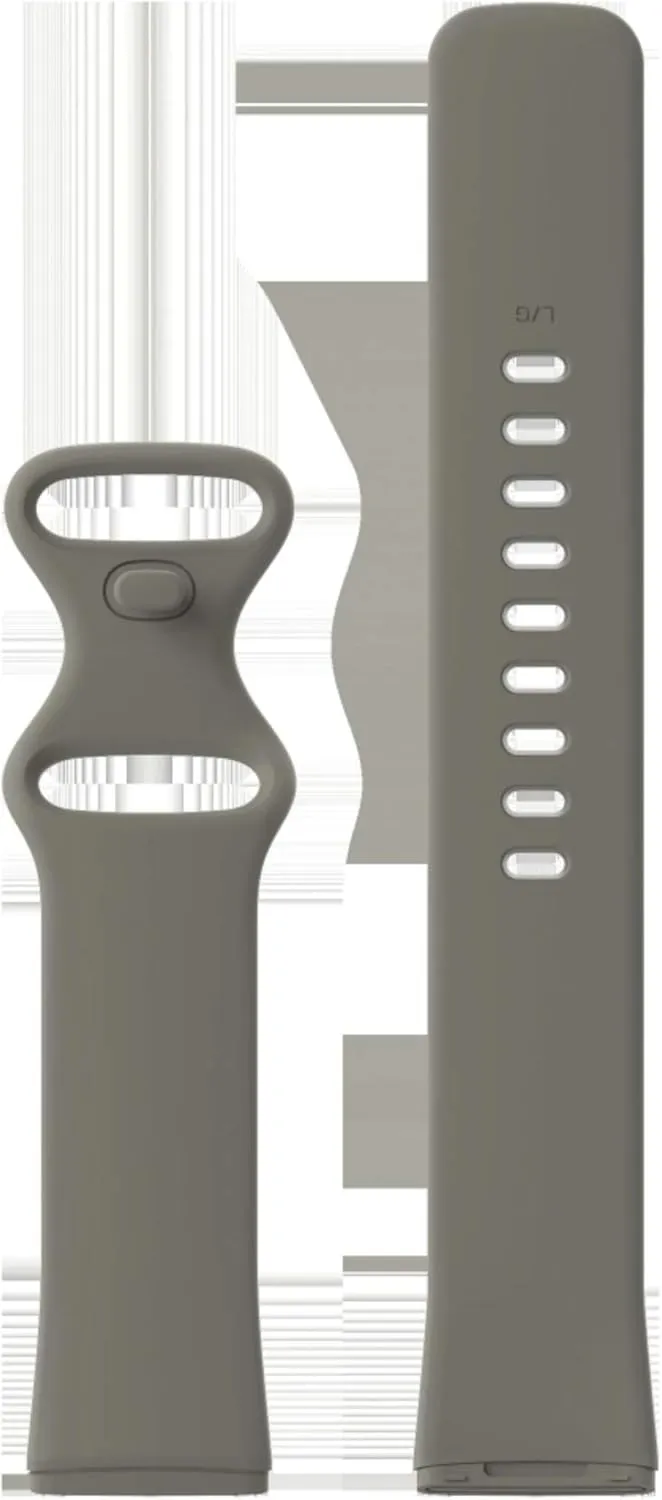 Fitbit Versa 3 Watch Bands,Men Large Size Soft Sweatproof Silicone Sport Strap Replacement Waterproof Wristband Accessories Adjustable 7.1-8.7 inch for Fitbit Sense/Versa 3 - Gray