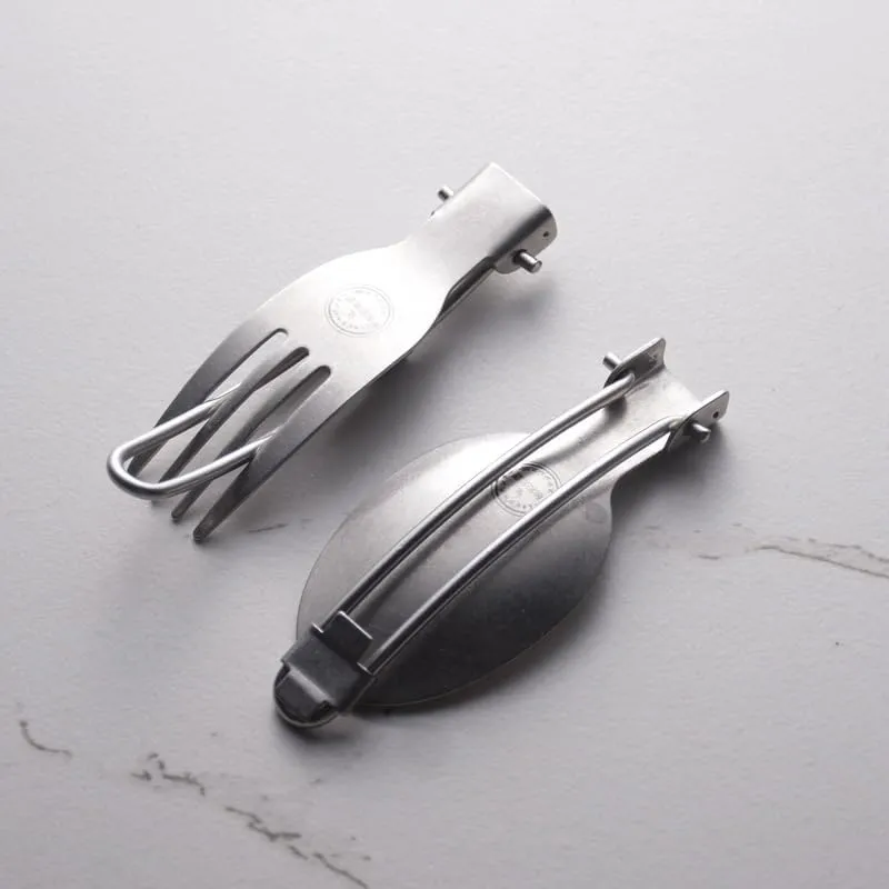 Flatware Silverware Set, 2/8/12/16/20/24pcs Retro Outdoor Picnic Travel Spoon Fork Stainless Steel Foldable Tableware For Work And Takeaway, Tableware Cutlery Set(16 Piece set for 8)