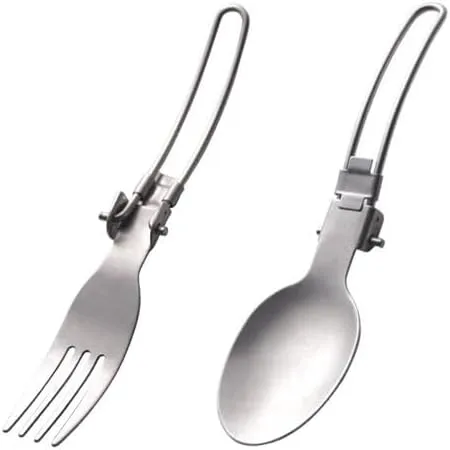 Flatware Silverware Set, 2/8/12/16/20/24pcs Retro Outdoor Picnic Travel Spoon Fork Stainless Steel Foldable Tableware For Work And Takeaway, Tableware Cutlery Set(16 Piece set for 8)