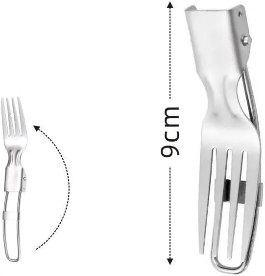 Flatware Silverware Set, 4/16/24/32 Pieces Portable Folding Stainless Steel Knife, Fork And Spoon Set Creative Outdoor Camping 304 Stainless Steel Fork, Spoon And Chopsticks Set, Tableware Cu