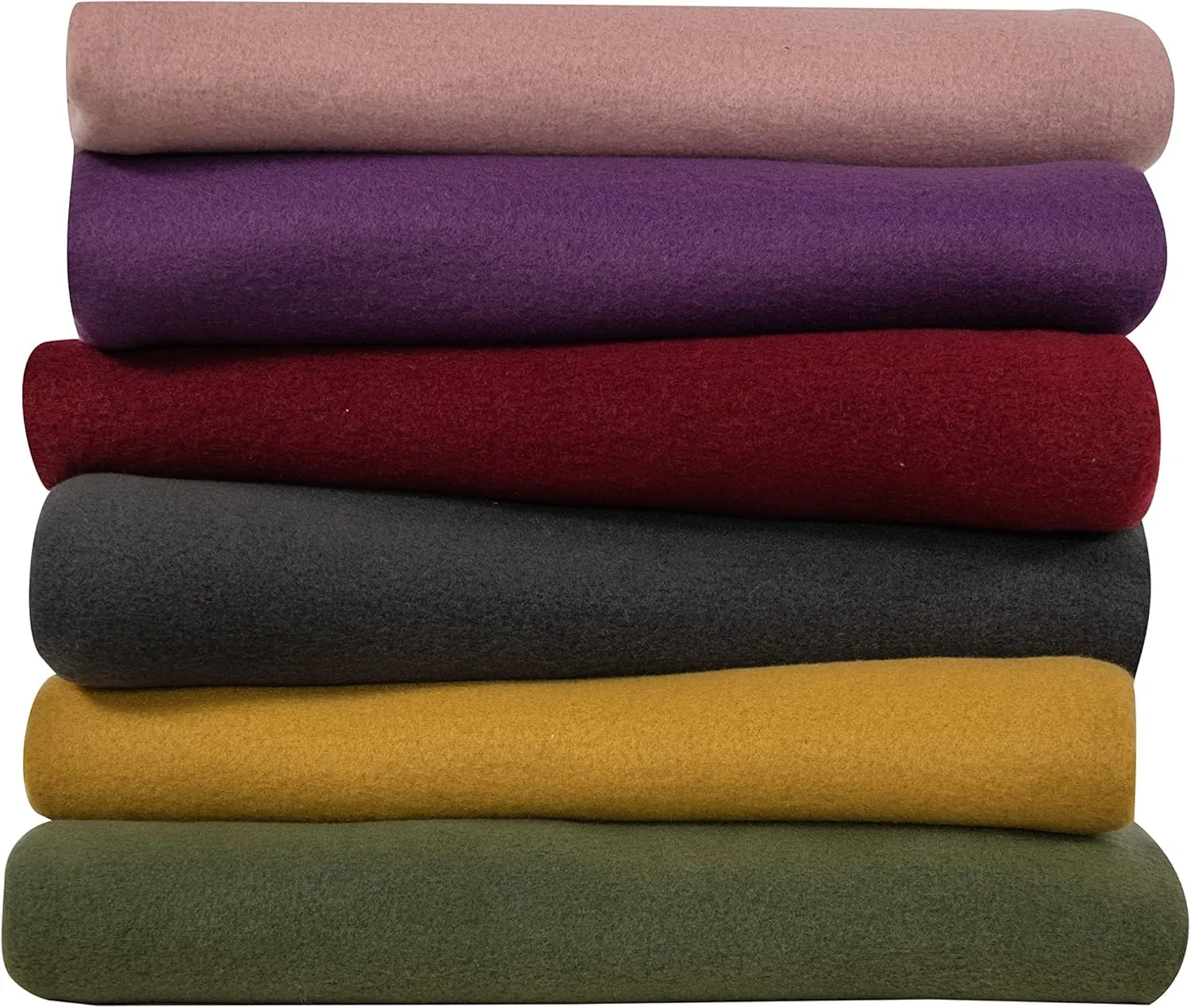 Fleece Throw Blanket Set Bulk for Travel Kids Outdoor Wedding Pet (Assorted #5, Pack of 6 50x60 Inches)