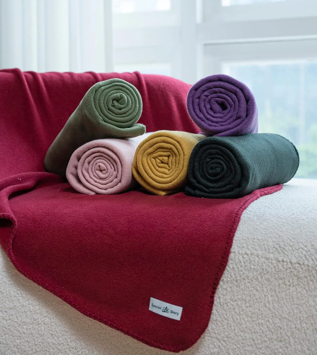 Fleece Throw Blanket Set Bulk for Travel Kids Outdoor Wedding Pet (Assorted #5, Pack of 6 50x60 Inches)