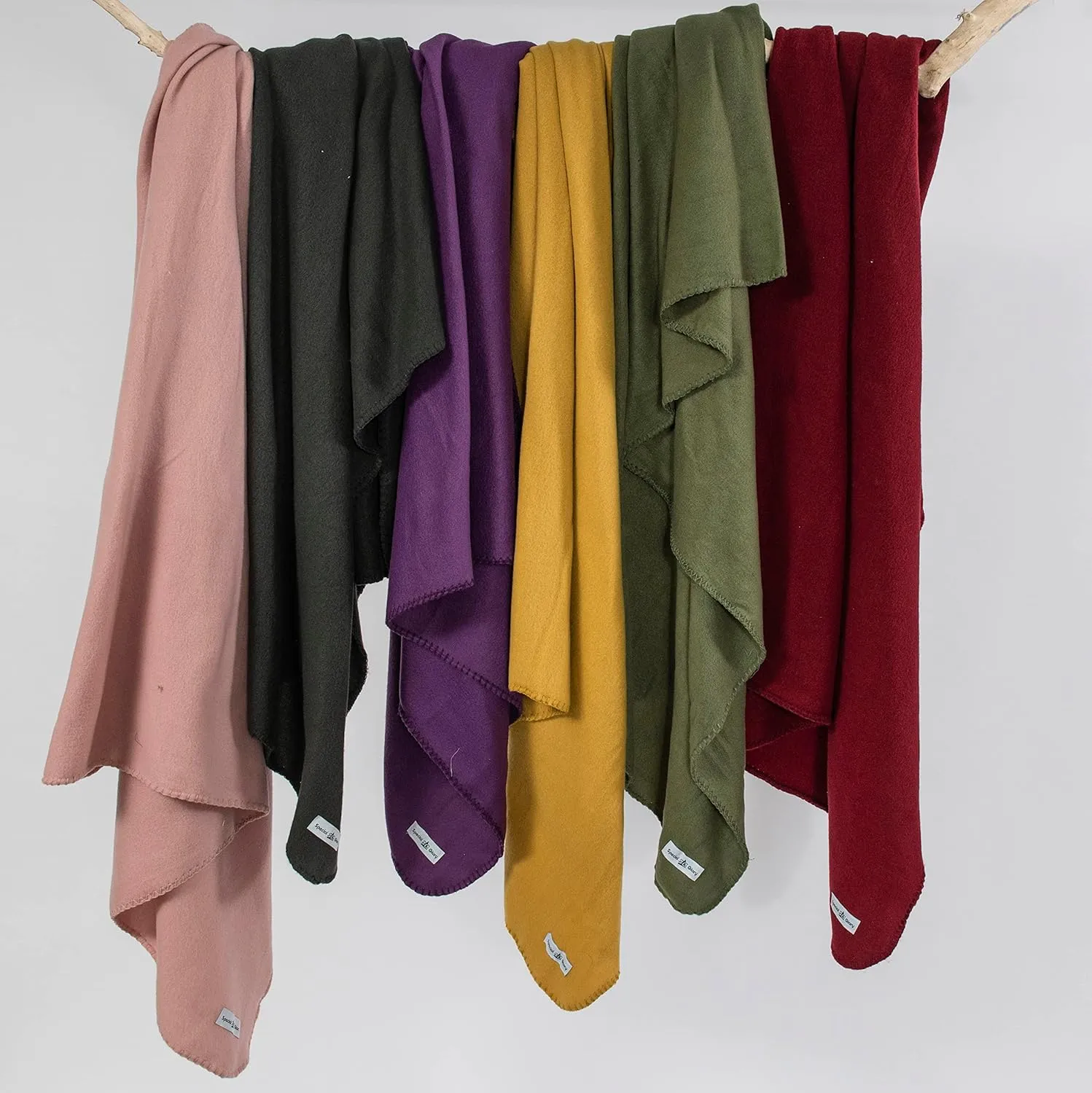 Fleece Throw Blanket Set Bulk for Travel Kids Outdoor Wedding Pet (Assorted #5, Pack of 6 50x60 Inches)