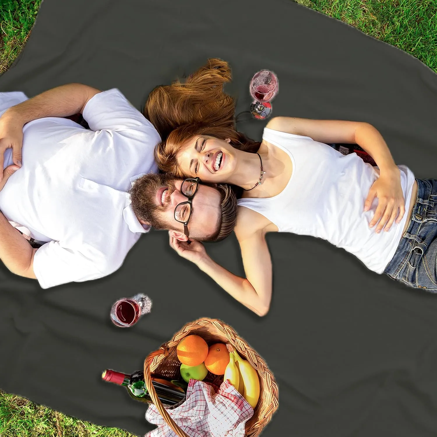 Fleece Throw Blanket Set Bulk for Travel Kids Outdoor Wedding Pet (Black Grey, Pack of 6 50x60 Inches)