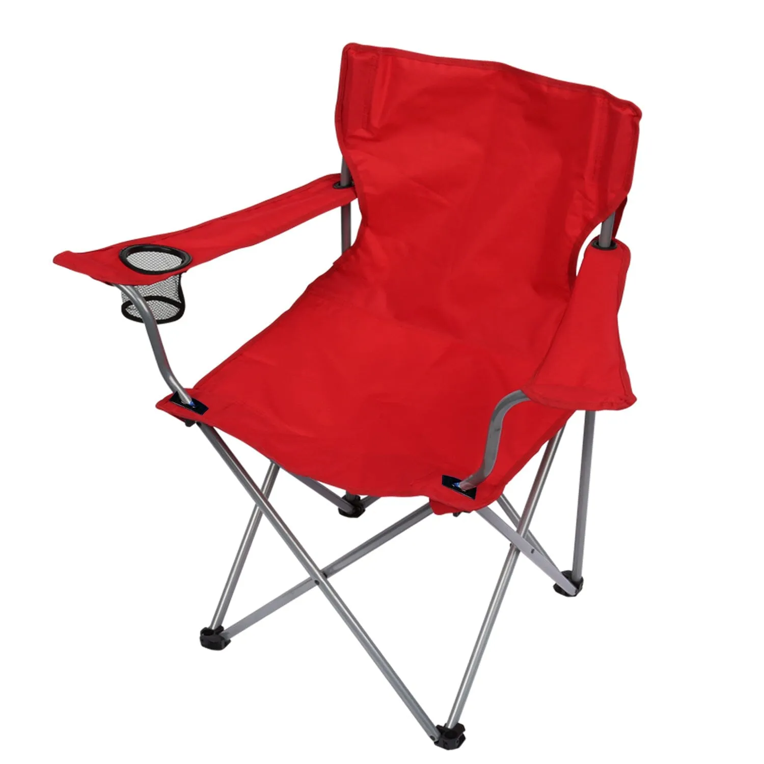 Foldable Beach Chair with Detachable Armrest Adjustable Canopy Stool with Cup Holder