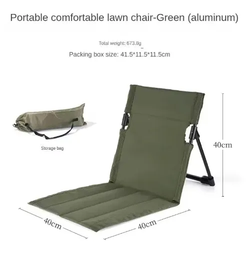 Foldable Camping Chair Outdoor Garden Park Single Lazy Chair Backrest Cushion Picnic Camping Folding Back Chair Beach Chairs
