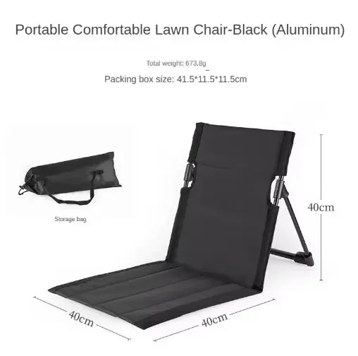 Foldable Camping Chair Outdoor Garden Park Single Lazy Chair Backrest Cushion Picnic Camping Folding Back Chair Beach Chairs