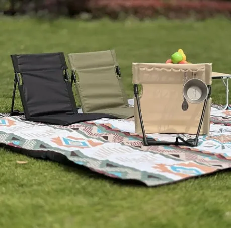 Foldable Camping Chair Outdoor Garden Park Single Lazy Chair Backrest Cushion Picnic Camping Folding Back Chair Beach Chairs