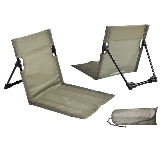 Foldable Camping Chair Outdoor Garden Park Single Lazy Chair Backrest Cushion Picnic Camping Folding Back Chair Beach Chairs
