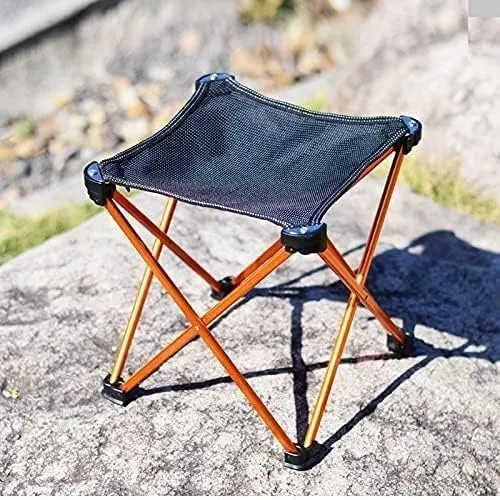 Folding Camping Chair Aluminum Alloy Ultralight Fishing Chair Foldable Portable Camping Chair for Hiking Travel Outdoor Tools Indoor Outdoor Folding Chair