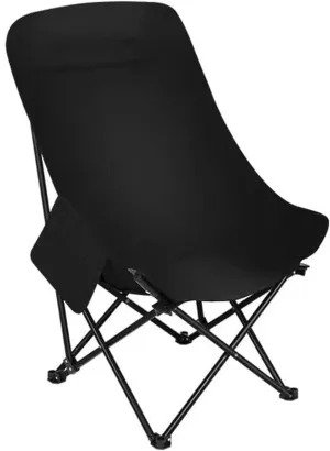 Folding Camping Chair Beach Chair Lounger Foldable with Headrest and Storage Bag Reclining Lounge Chairs Set of 2 for Outdoor Camp Travel Beach Picnic Festival Hiking Backpacking