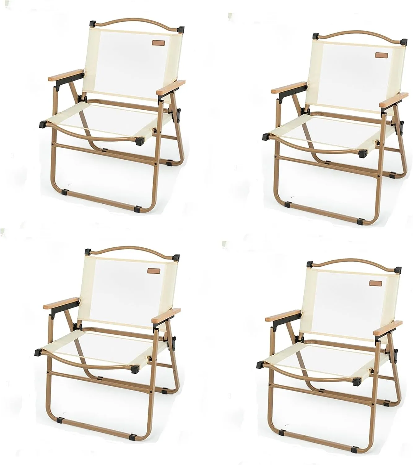 Folding Chair, Camping Chair 1/2/4 Piece Set Portable Mesh Breathable Back Chair Great for Camping Outdoor Use