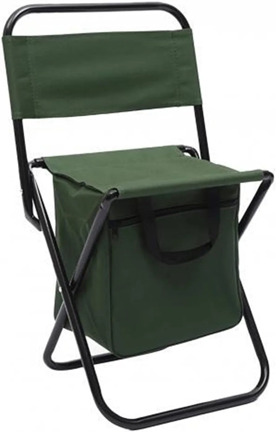 Folding Chair Outdoor Folding Camping Fishing Chair Stool Portable Backpack Picnic Bag Hiking Pouch Camping Tool Portable Folding Chair (Color : Green)