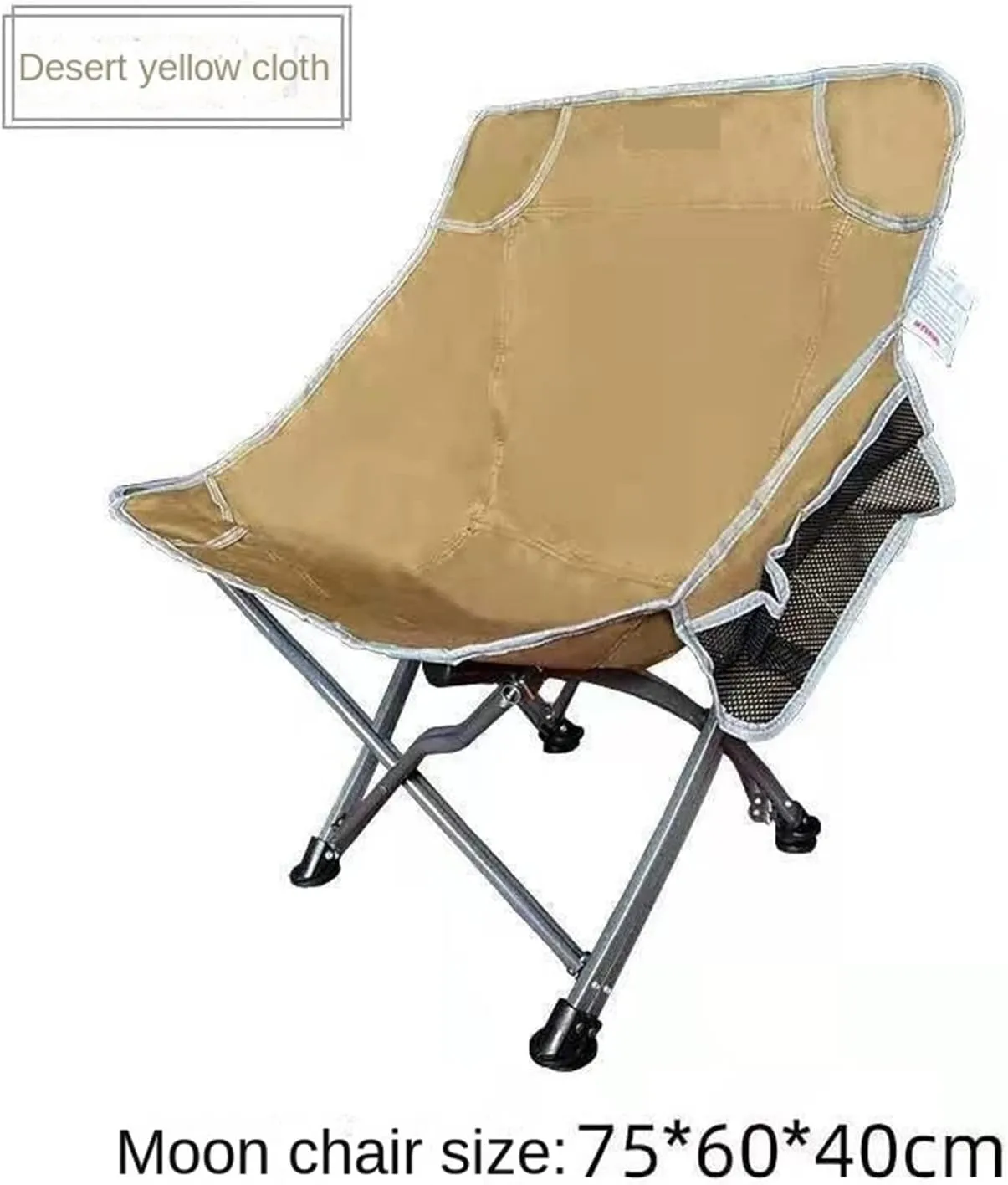 Folding Chair Outdoor Single Casual and Portable Folding Chair Picnic Barbecue Couch Beach Fishing Moon Chair Butterfly Chair, Green Solid Cloth