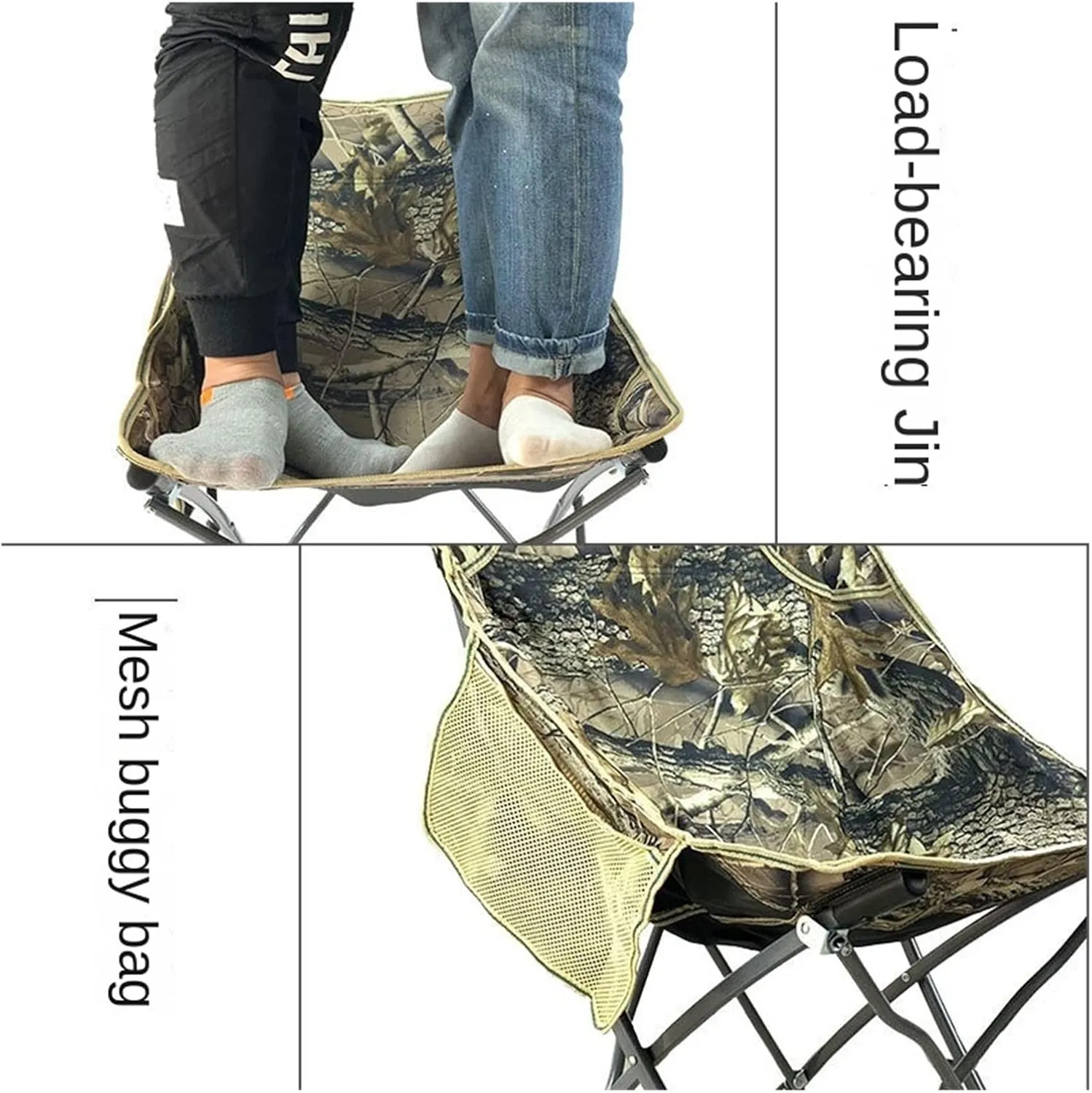 Folding Chair Outdoor Single Casual and Portable Folding Chair Picnic Barbecue Couch Beach Fishing Moon Chair Butterfly Chair, Green Solid Cloth