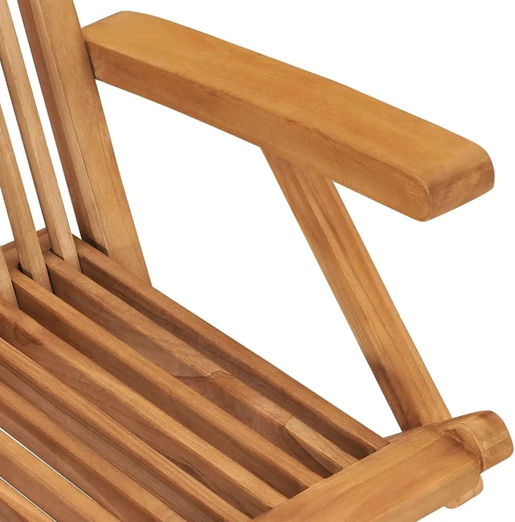 Folding Patio Chairs 3 Pcs Solid Teak Wood Outdoor Furniture Set, Weather-Resistant Foldable Garden Chairs for Poolside, Camping, Beach, and Backyard Lounge
