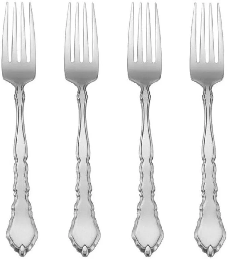 For Satinique 18/8 Stainless Steel Dinner Fork (Set of Four)