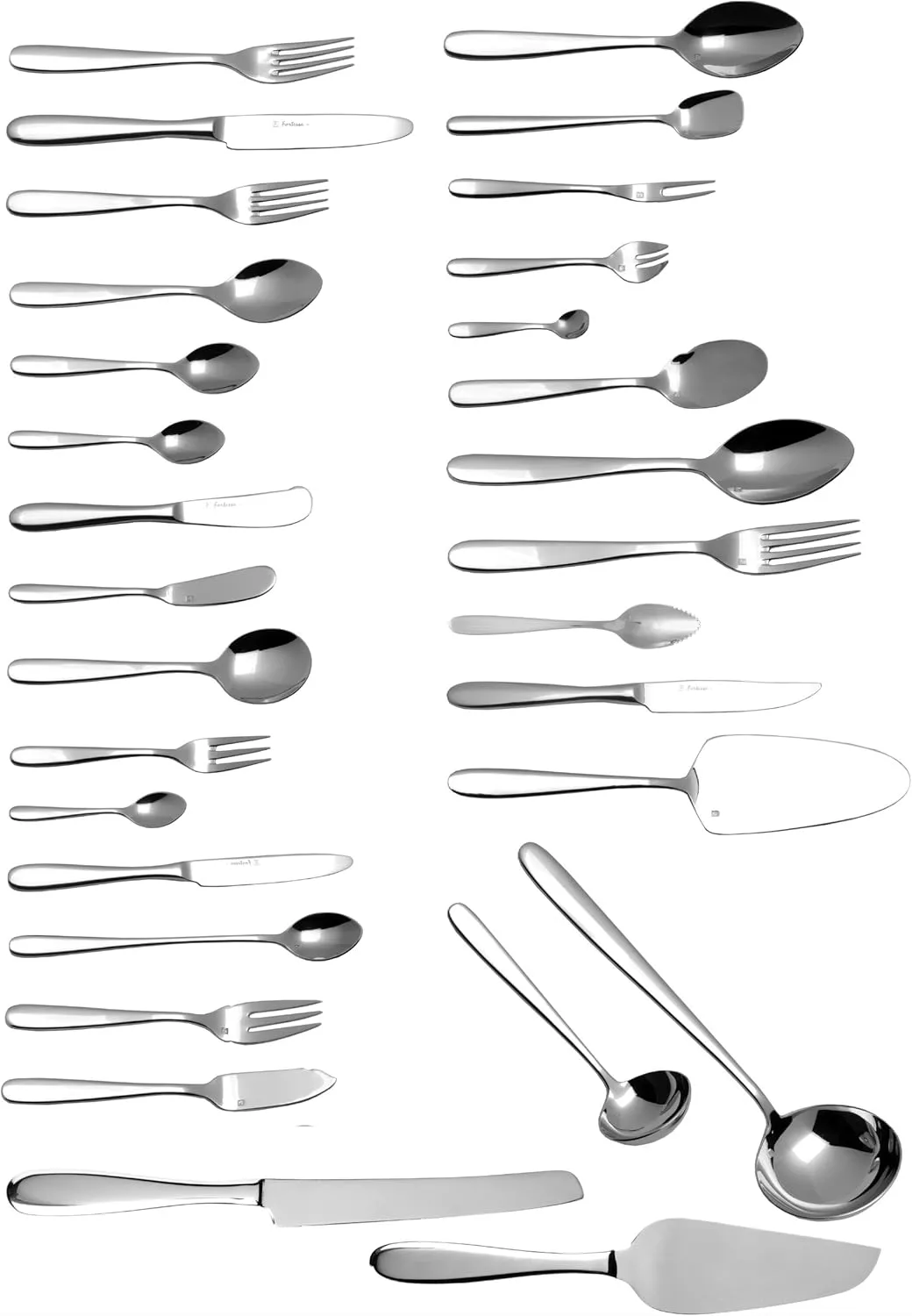 Fortessa Grand City 18/10 Stainless Steel Flatware Bouillon Spoon, Set of 12