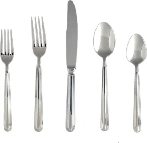 Fortessa Metropolitan 18/10 Stainless Steel Flatware 20 Piece Place Setting, Service for 4