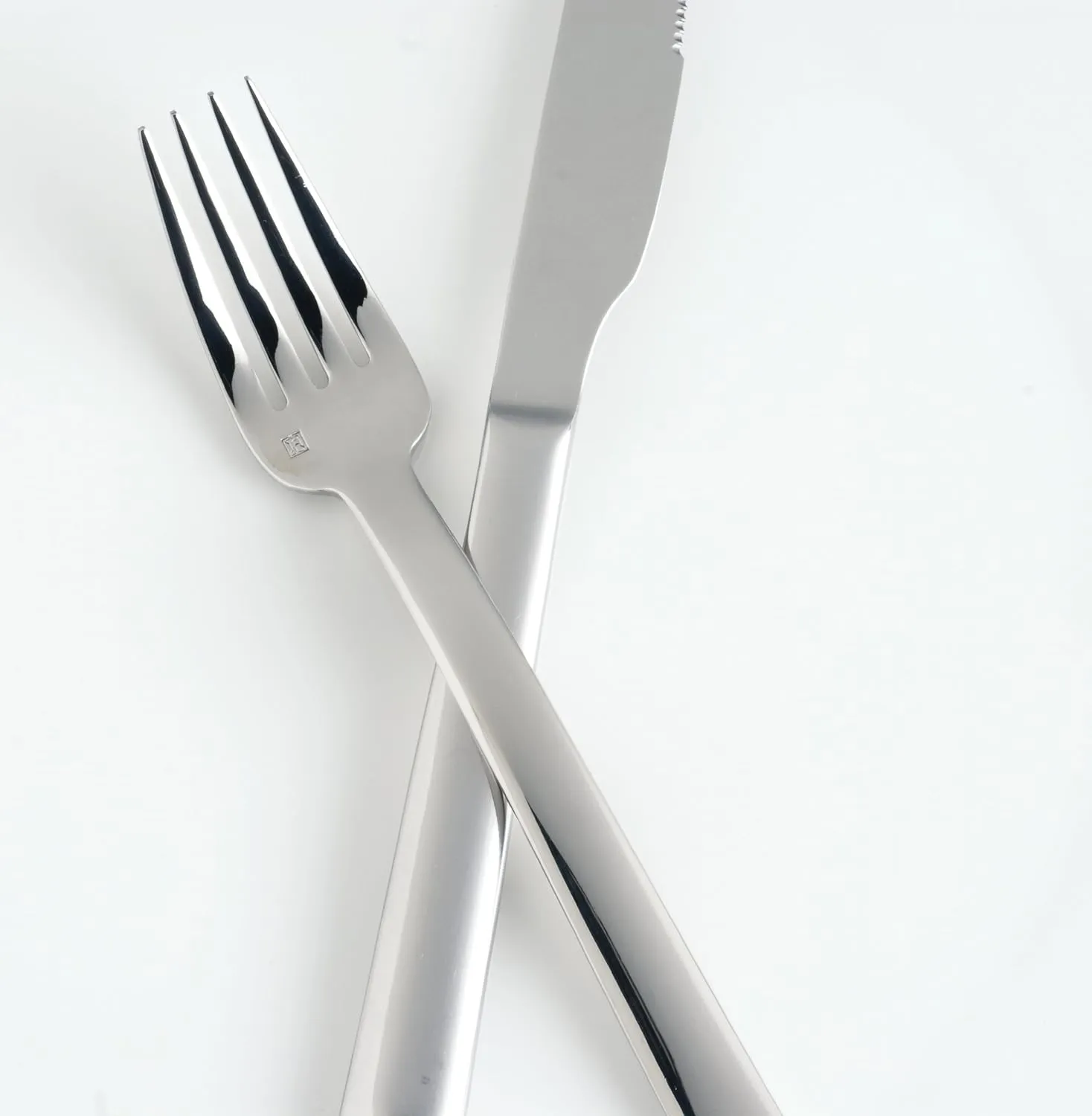 Fortessa Still 18/10 Stainless Steel Flatware Solid Handle Table Knife, Set of 12