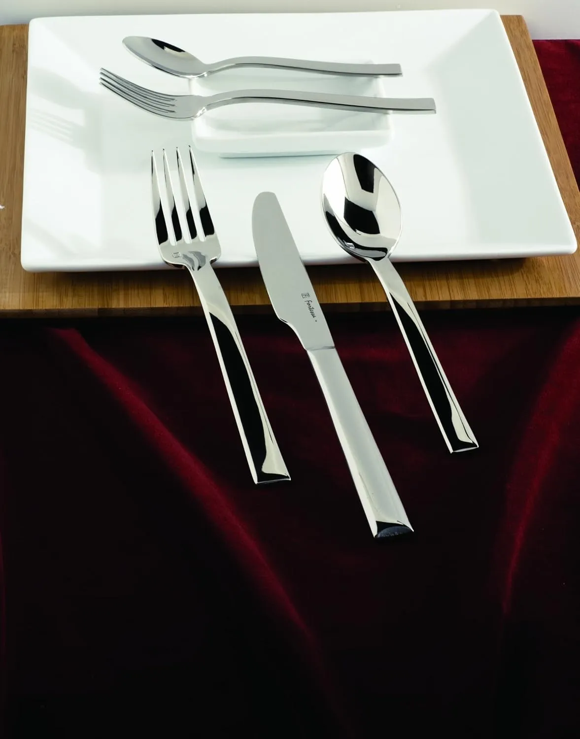 Fortessa Still 18/10 Stainless Steel Flatware Solid Handle Table Knife, Set of 12