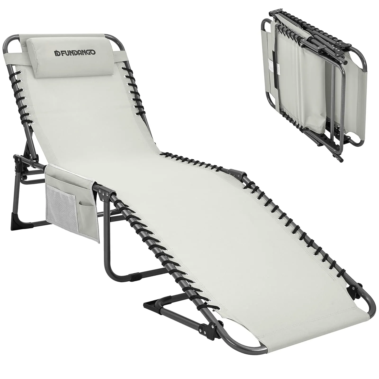 FUNDANGO 3-Folding Steel Cot Lounge Chair