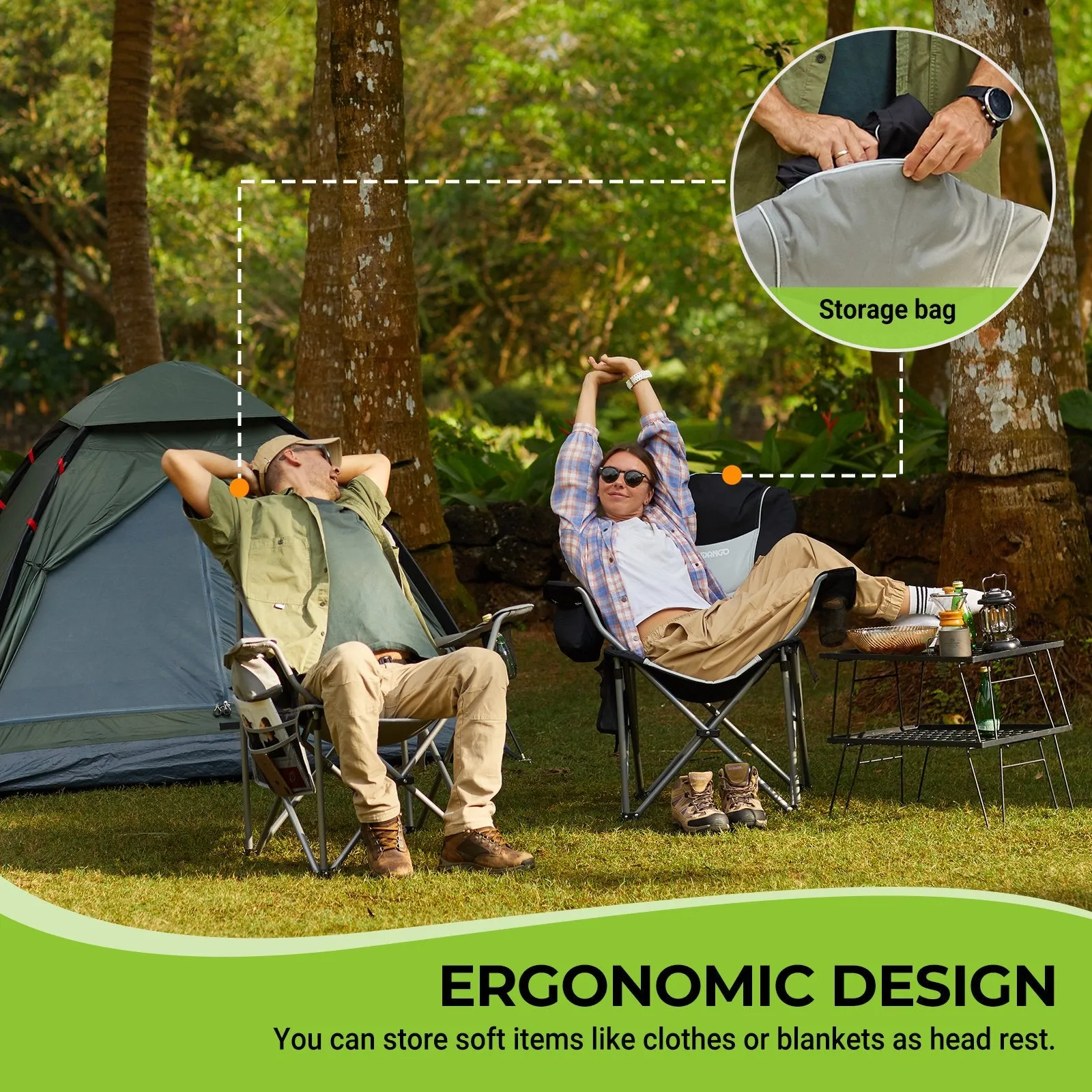 FUNDANGO Comfort Armschair Oversized Camping Chair