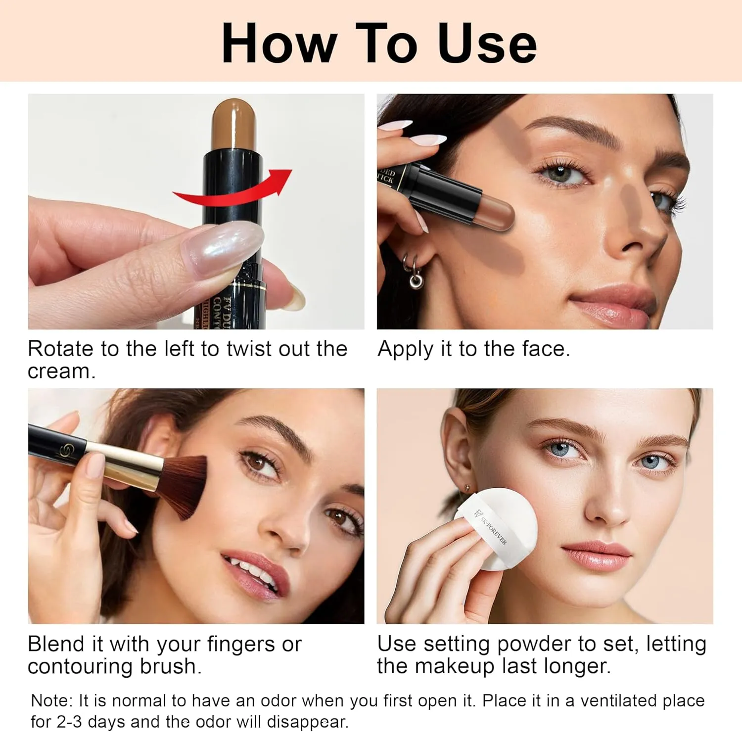 FV Dual-Ended Contour & Highlighter Stick - 2 Pack, Waterproof, Long-Lasting, Creamy & Blendable Formula, Natural Finish Sculpting Stick for Face & Body, Shades: 02 Light/Medium & 03 Medium