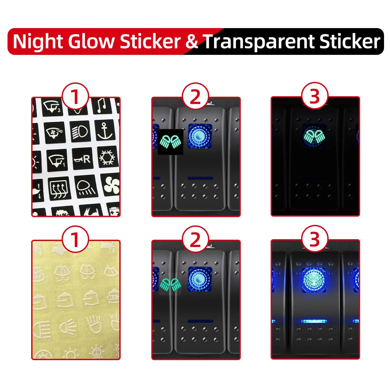 FXC Waterproof Marine Boat Rocker Switch Panel 4 Gang with Dual USB Slot Socket   Cigarette Lighter LED Light for Car Rv Vehicles Truck (4 Gang Blue Light)