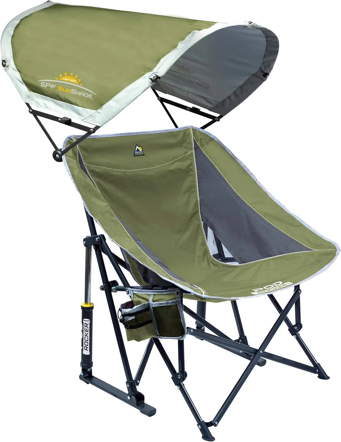 GCI Outdoor Pod Rocker Outdoor Rocking Chair with SunShade Canopy