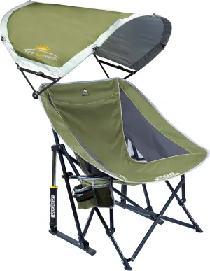 GCI Outdoor Pod Rocker Outdoor Rocking Chair with SunShade Canopy