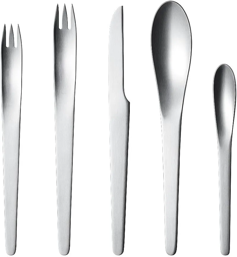 Georg Jensen Arne Jacobsen 5-Piece Flatware Set, Matte Finish